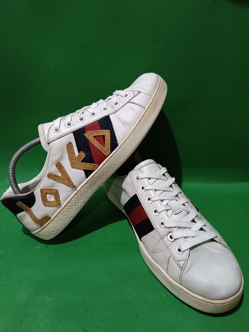 Gucci Ace Loved Size 7.5 US M 9 US L Preloved