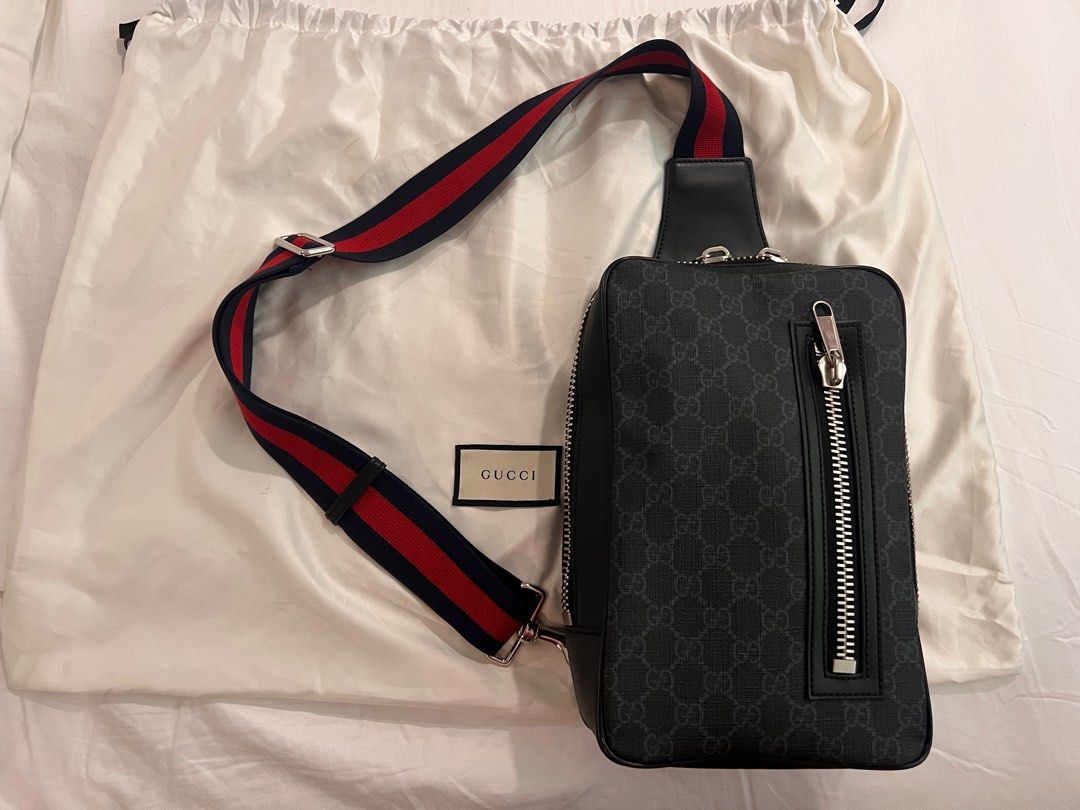 Gucci gg supreme sling backpack