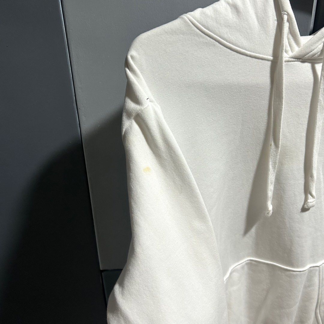 h m white hoodie Women s Fashion Coats Jackets and Outerwear on Carousell