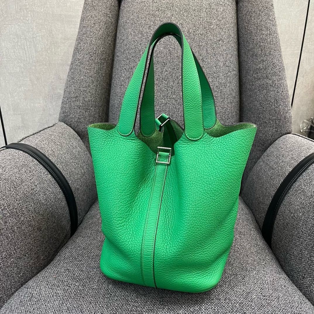 Hermes Picotin Lock 26 in Green, Luxury, Bags Wallets on Carousell