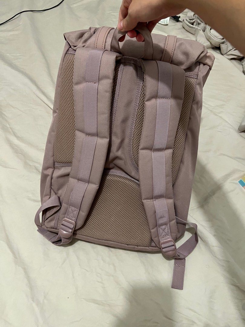 Herschel Little America Ash Rose Backpack (Category: Backpacks) located in Taguig. Submitted by maryeah1234 (Listing ID 1333990432, Image 3). Description: please contact me via SMS sign of usage on buckles area only (faded) retails at 8490php ash rose color is sold out in most branches bought in Uptown Mall branch.