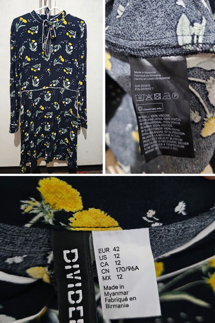 H&M Floral Dress (Category: Dresses) located in Quezon City. Submitted by declutteringgalore (Listing ID 1333979503, Image 1). Description: brand new without tags never been used no flaws no cod payment loc: qc shipping at buyer's expense lalamove grab express j&t.