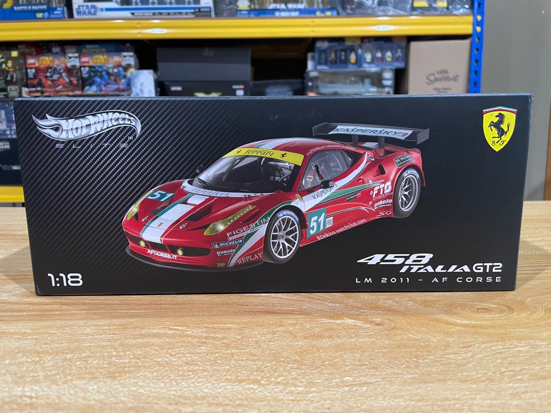 HOT WHEELS ELIT 1/18 LIMITED EDITION 458 ITALIA GT2 LM 2011 AF COURSE ...