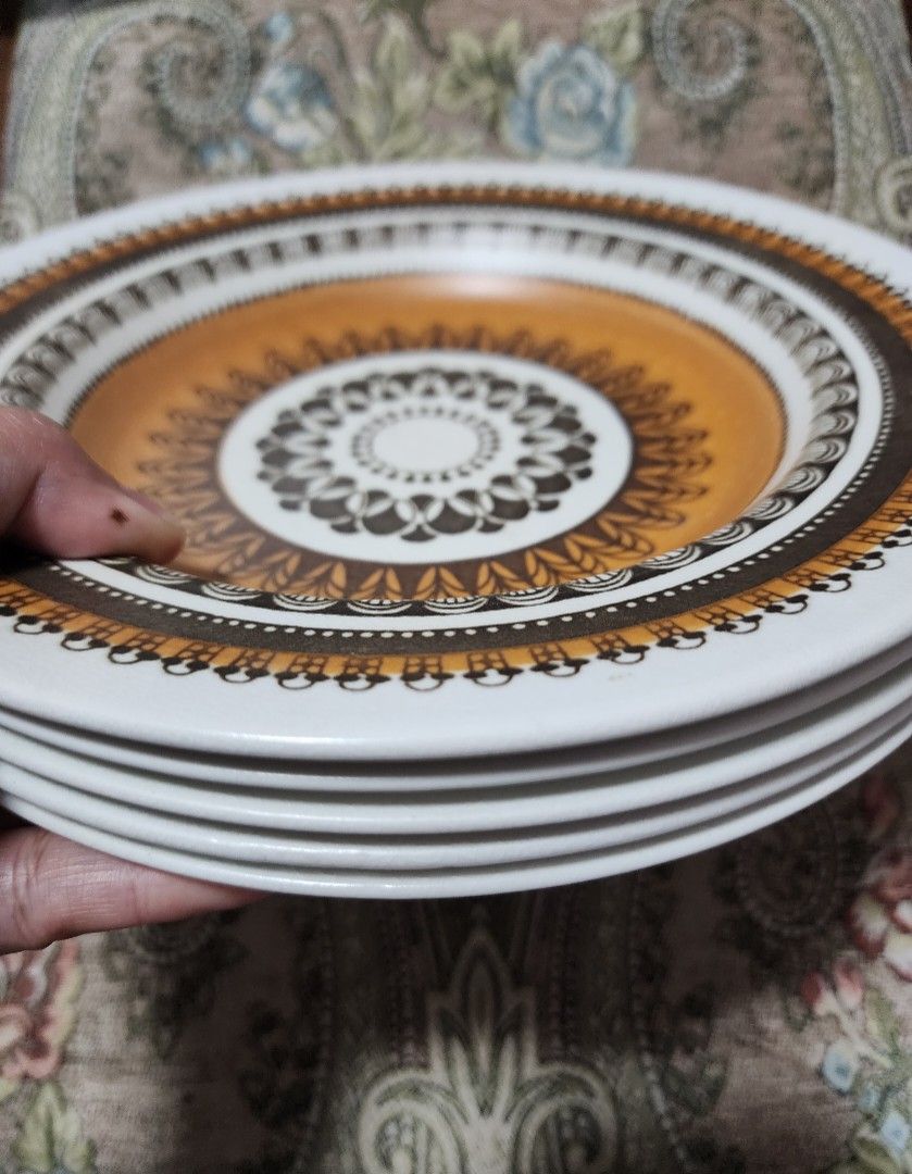 INCA by WOODS & SONS - Ironstone Deep Plates (Category: Dinnerware & Cutlery) located in Quezon City. Submitted by senyoramaria (Listing ID 1333891131, Image 3). Description: INCA by WOODS & SONS Burslem England Ironstone Deep Plates 9 inches diameter 1.5 inches deep Oven, Detergent and Dishwasher Proof Php300 each❗️ Php250 each if take all 5. ⚠️ With visible crazings at the back. "Crazing is the effect on pottery which causes it to have a web of