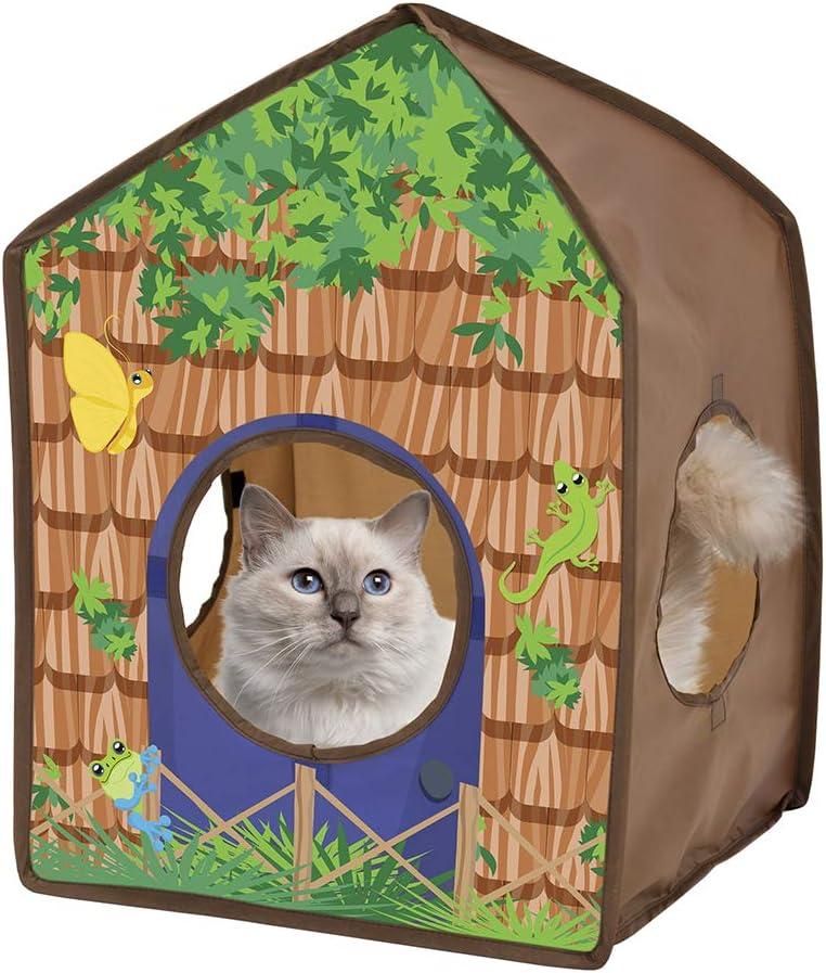 Kitty City Jungle Cat Cube Combo Collapsible Cat Cube Cat Bed Tunnel Cat Toy Safari Hut House Pet Supplies Homes Other Pet Accessories on Carousell