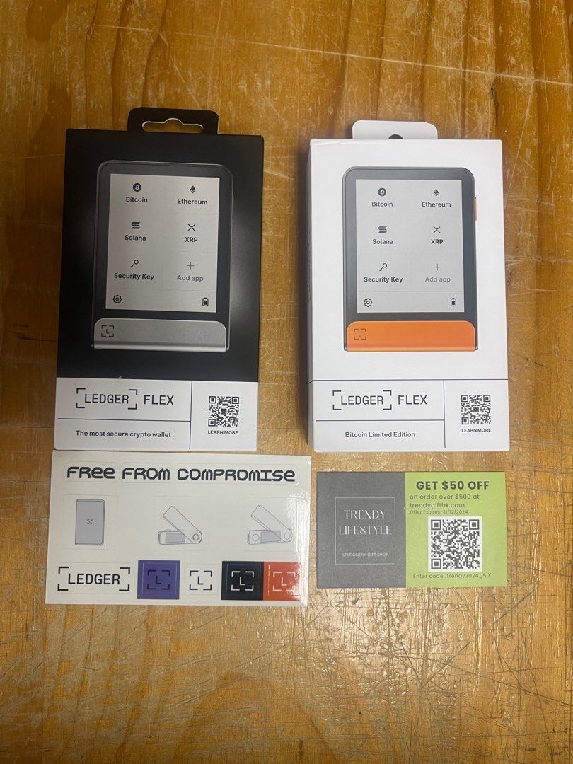 全新ledger flex 兩色加密貨幣冷錢包, 手提電話, 其他裝置- Carousell