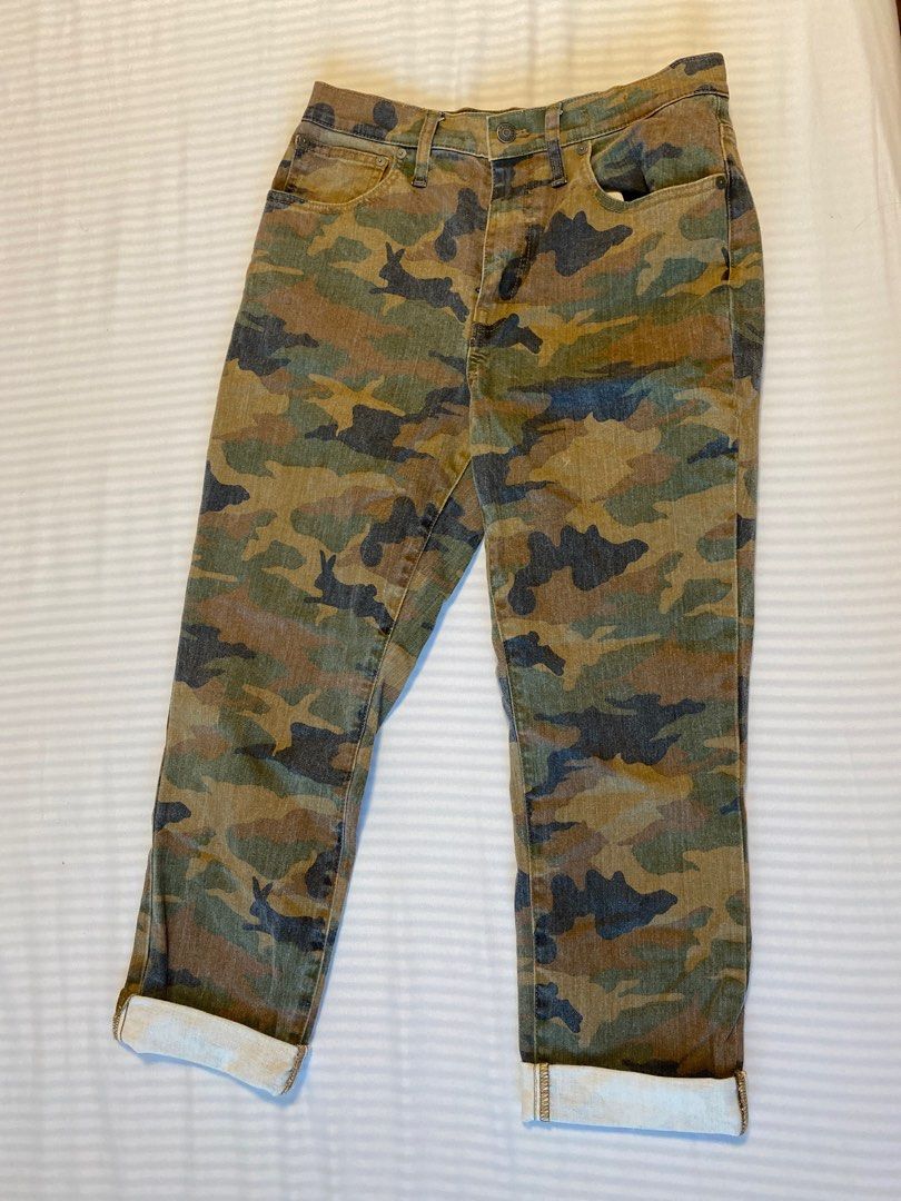 Madewell Camo High Rise Slim Boyjean Women s Fashion Bottoms Jeans on Carousell