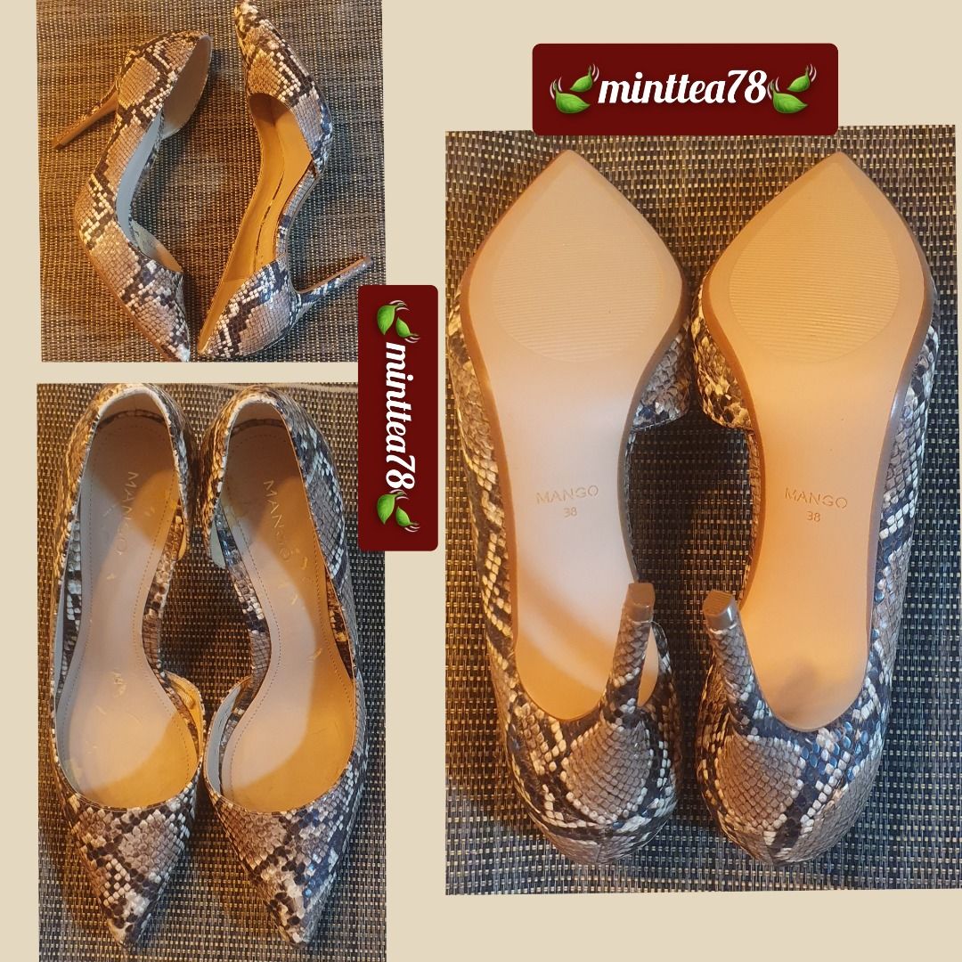 Mango snakeskin heels clearance
