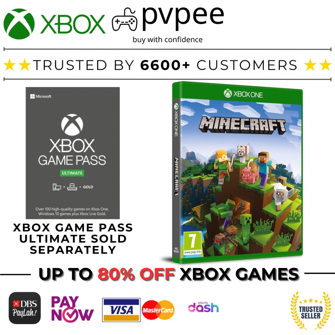 Minecraft Xbox Game Pass Minecraft Xbox One Minecraft Sale Price