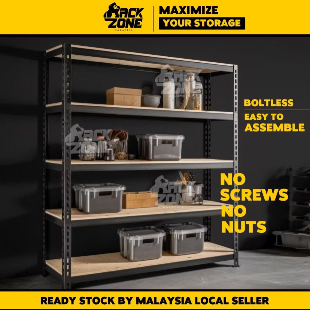 Slow Rack Moving Zone Moving out: Rack Zone 5-tier 180 cm metal rack in matte black (NEW ...