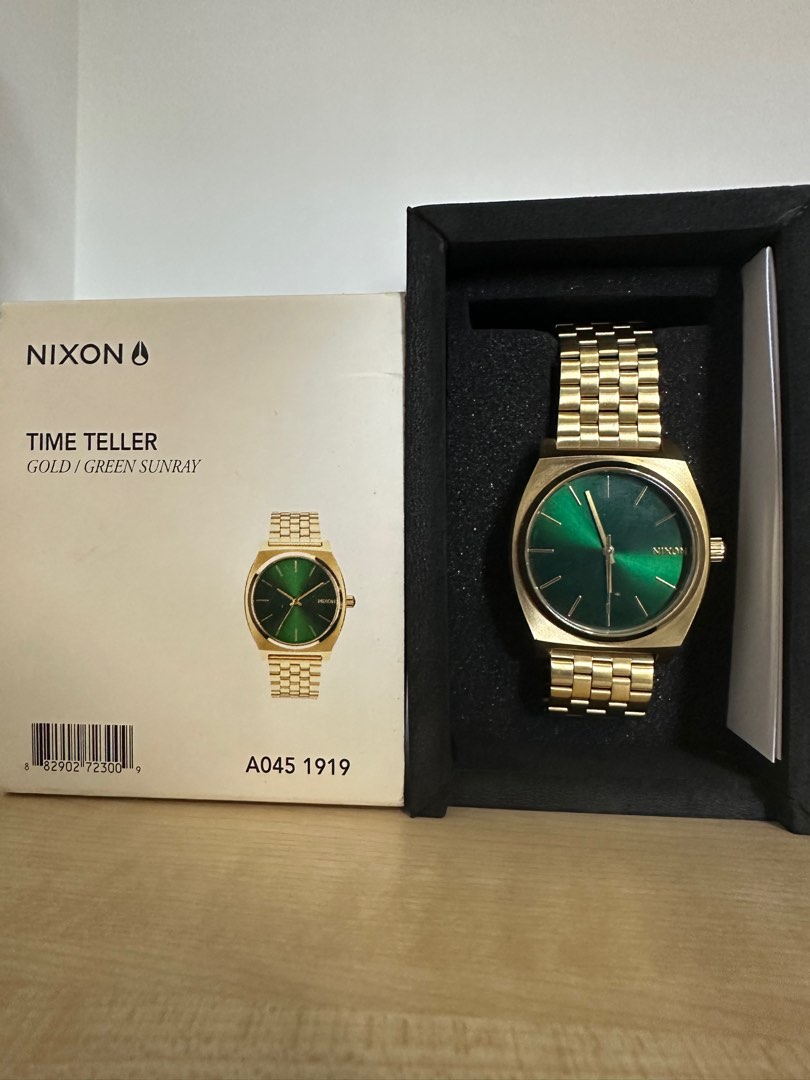 Nixon time teller gold green sunray discount