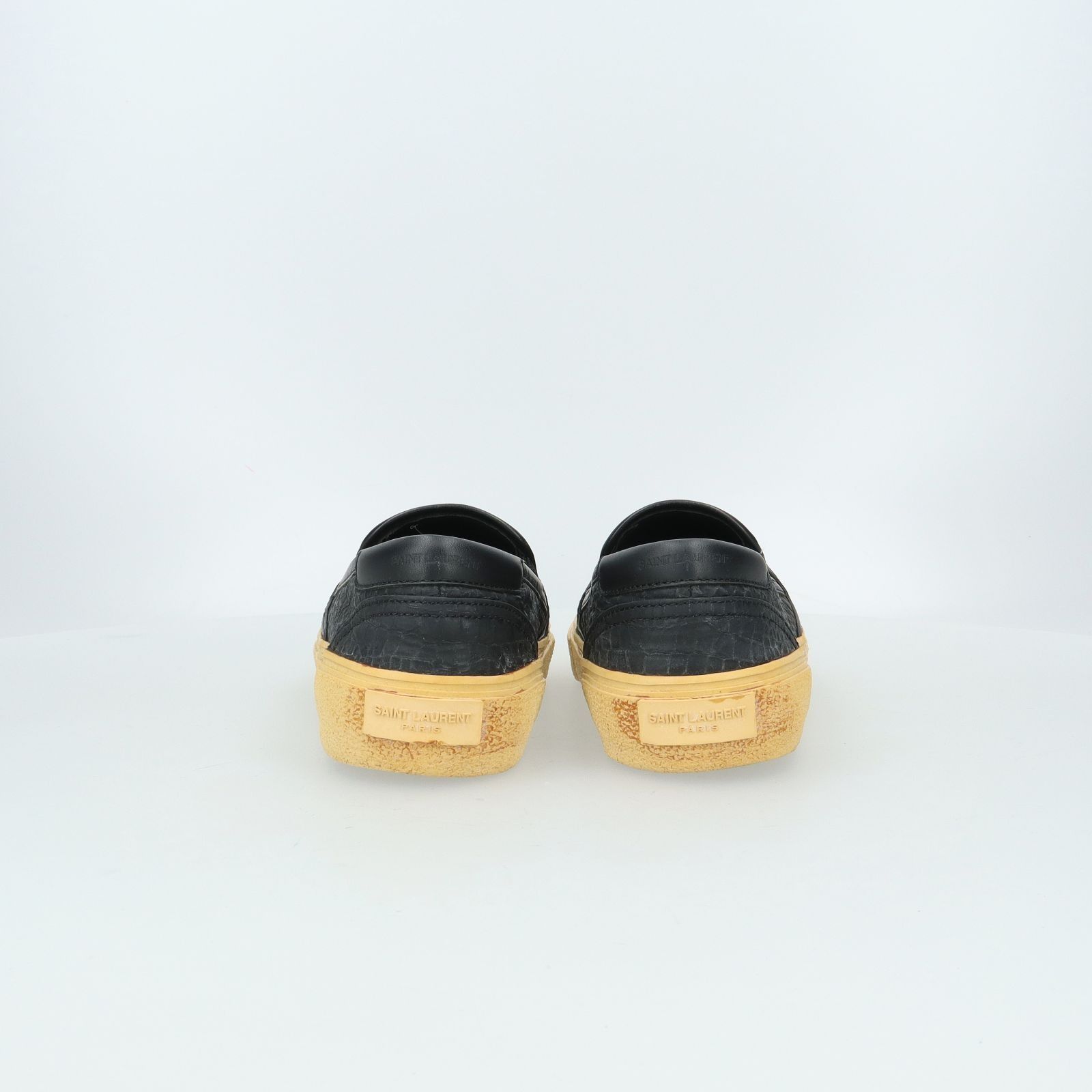 NO REFUND READ DESCRIPTION YSL BLACK SHOES SLIP ONS EMBOSS SIZE 38 247057367 NC Luxury Sneakers Footwear on Carousell