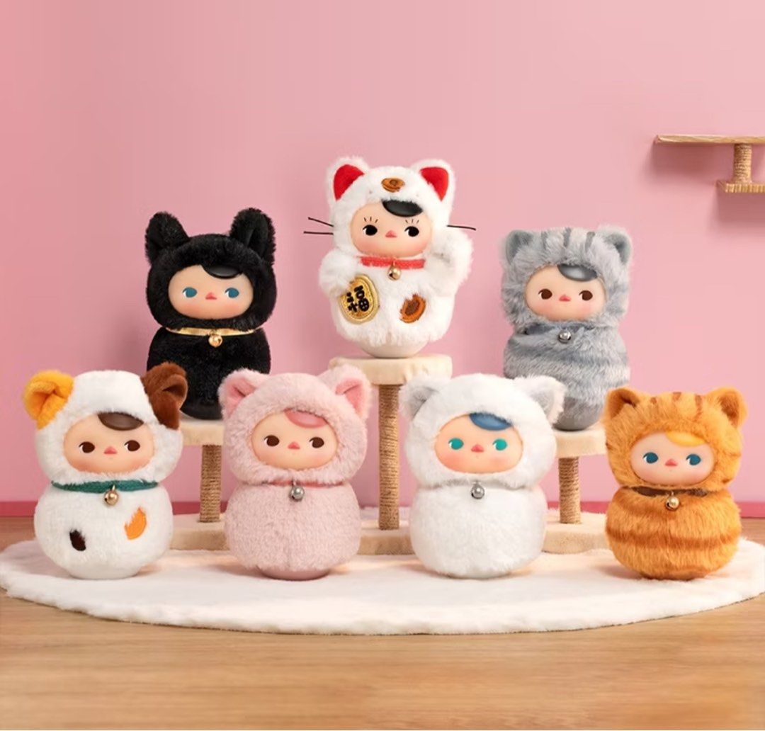POP MART PUCKY Roly-Poly Kitty Series - Vinyl Plush (Category: Designer & Blind Box Toys) located in Manila. Submitted by cholo_0204 (Listing ID 1333991265, Image 1). Description: POP MART PUCKY Roly-Poly Kitty Series - Vinyl Plush - ₱850 each (fixed price) - opened box, sealed foil - available: - noble cat - black cat - pink cat - red tabby - american shorthair - calico mop: gcash mod: j&t or same day delivery from 📍manila.