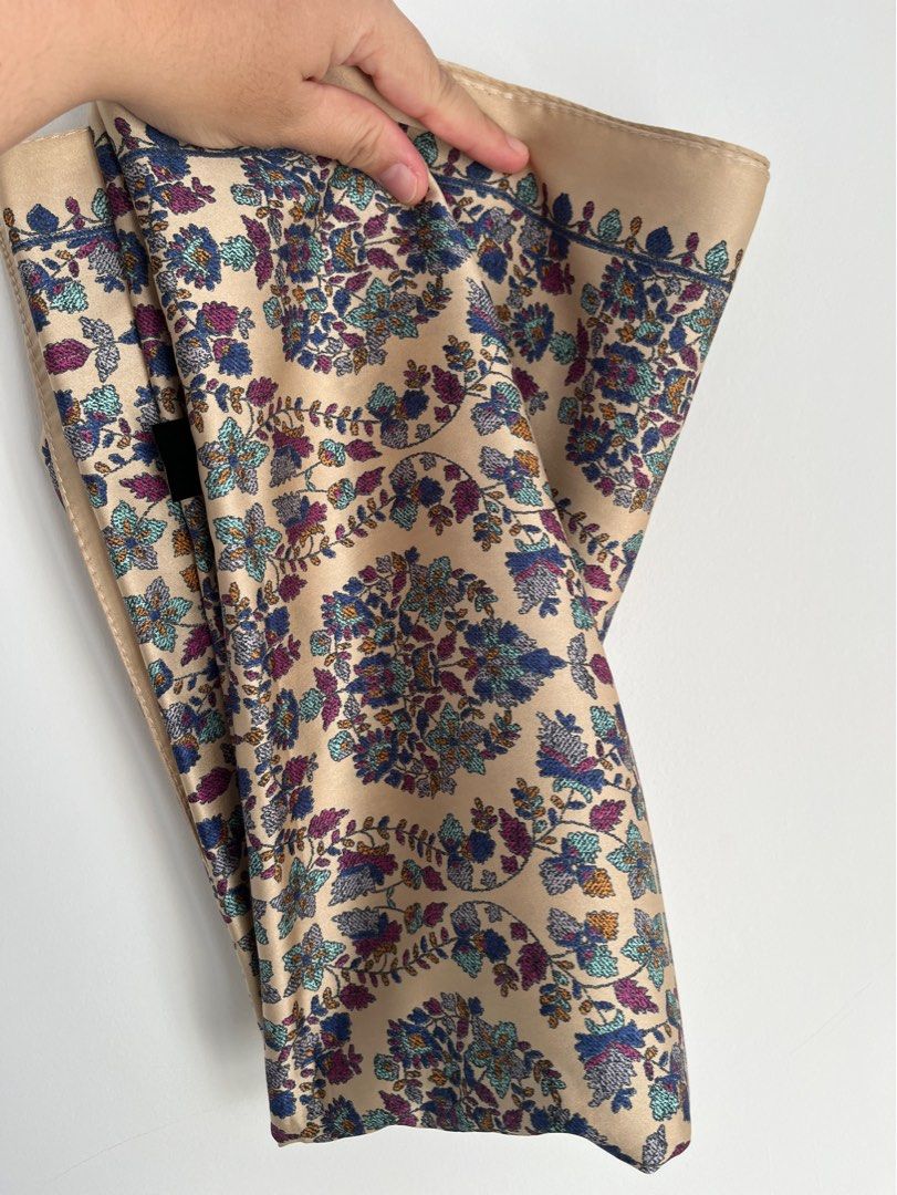 printed satin silk shawl