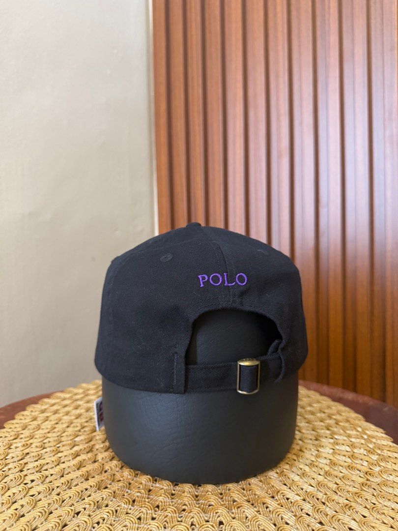Black and purple ralph lauren hat hotsell