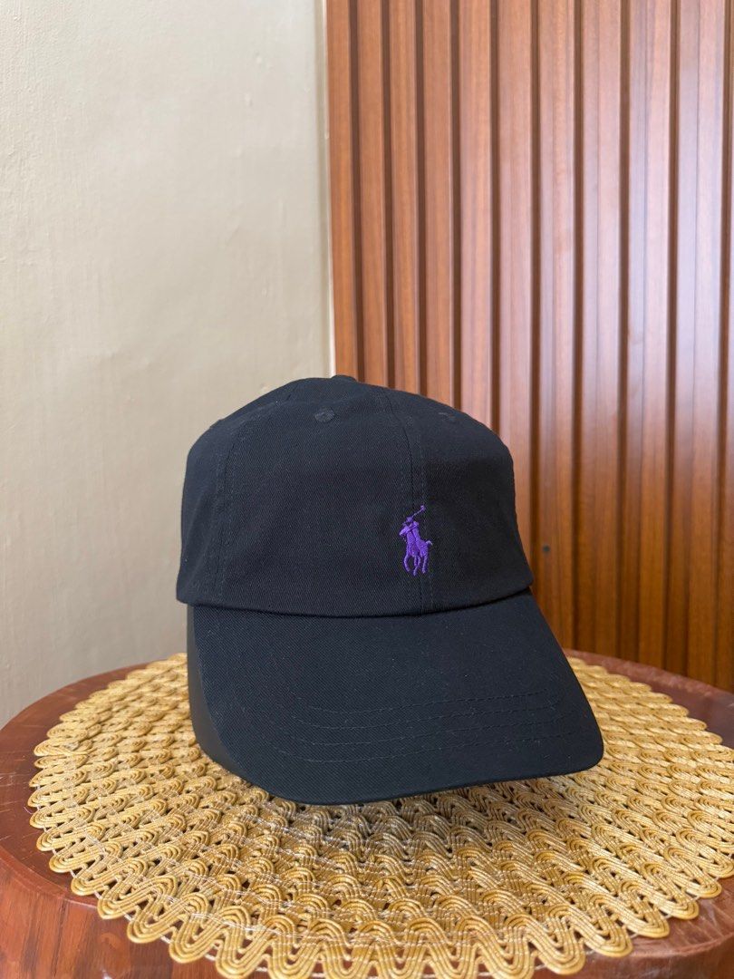 Black and purple ralph lauren hat 2025