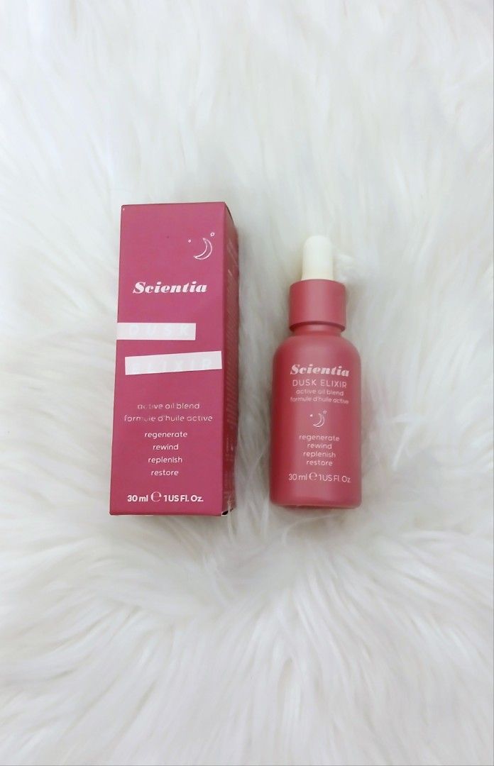 SCIENTIA DUSK ELIXIR REGENERATE REWIND REPLENISH RESTORE (Category: Face Care) located in San Juan City. Submitted by cashfrancefashioncosmetics_ph (Listing ID 1333874132, Image 1). Description: ‼️SCIENTIA DUSK ELIXIR REGENERATE REWIND REPLENISH RESTORE 30ml 📌 1150 only Metal4th.