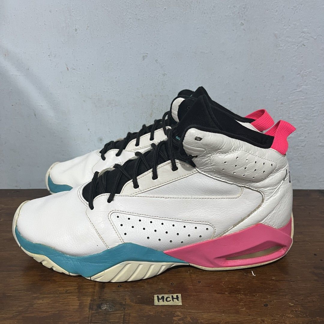 sepatu basket second ori nike aj lift off white teal pink size 44.5