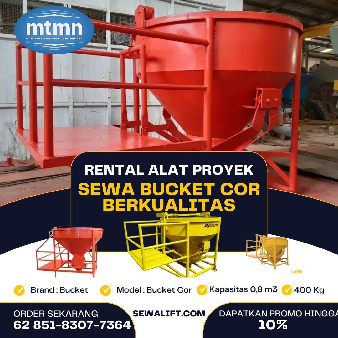 Sewa Bucket cor kapasitas besar, cocok untuk proyek skala besar Kota ...