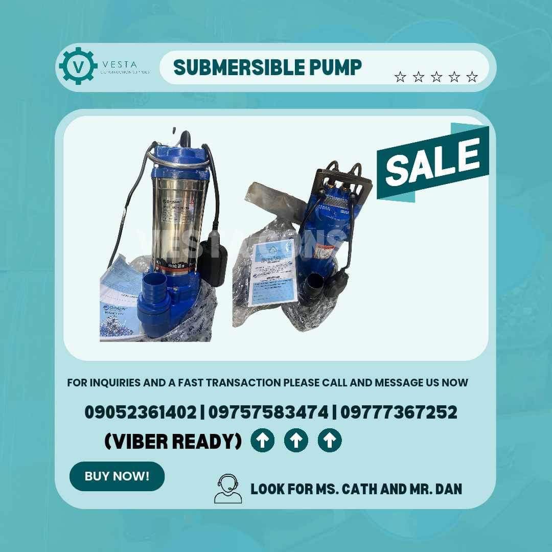Submersible pump (Category: Construction Tools & Equipment) located in Manila. Submitted by cathvesta_sales (Listing ID 1333997016, Image 1). Description: .