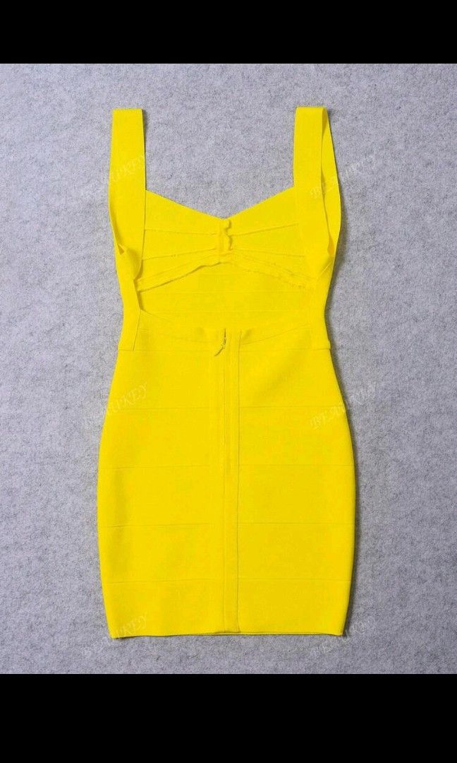 princess polly baby blue dress Yellow open back bandage bodycon dress bustier, Women's Fashion, Dresses &  Sets, Dresses on Carousell