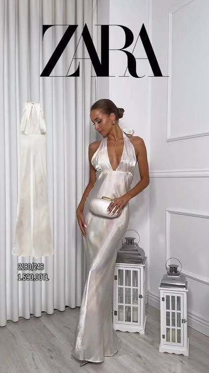 satin halter dress zara White Long Dresses For Women Zara Satin Halter Dress Gem flashsale_aged_7_18