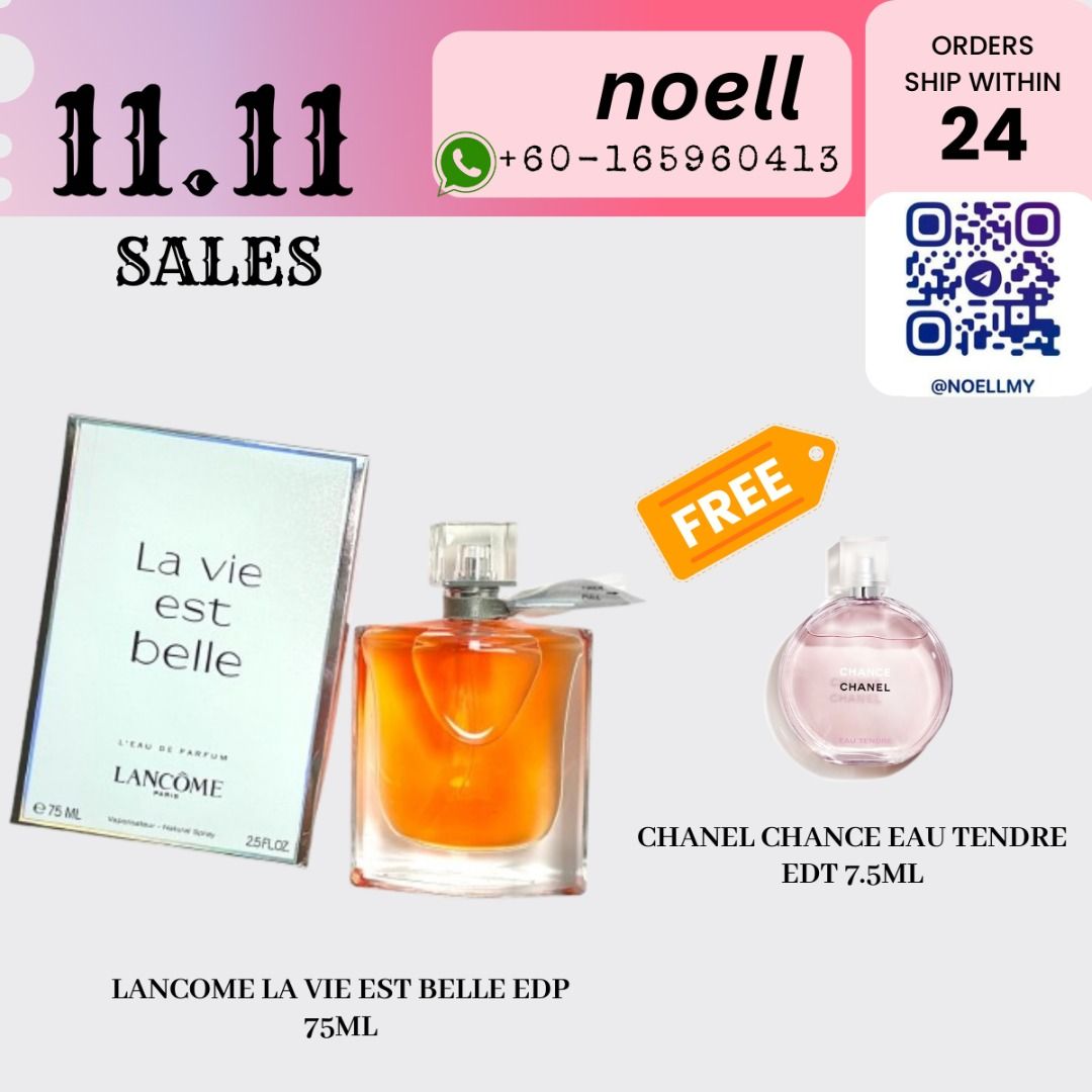 11.11 BUY 1 FREE 1 SALE ORIGINAL AUTHENTIC READY STOCK LANCOME LA VIE EST BELLE L EDP 75ML PERFUME FOR WOMEN MINYAK WANGI PEREMPUAN Beauty Personal Care Fragrance Deodorants on Carousell