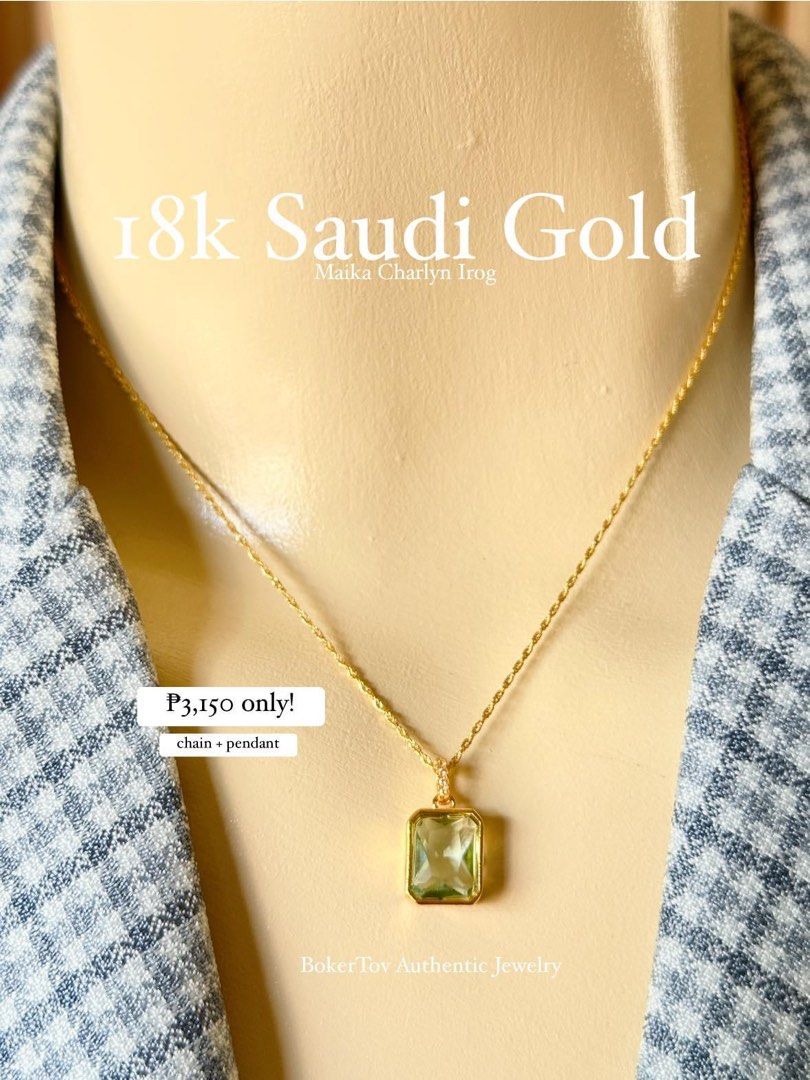 18k Gold Pendants or Necklace (Category: Necklaces) located in Manila. Submitted by malka.wrist.it (Listing ID 1335531369, Image 2). Description: Complete colors na naman tayo!😻✨ Pwedeng may chain or pwedeng pendant lang!For as low as ₱975, pwede may alahas ka ng gold, mi🥹✨ ONHAAAAND Own actual pictures kaya what you see is what you get💯🔥 ✅First Pay, First Served 💵PAYMENT FIRST ❌NO COD/COP kahit meetup (wag makulit) 📍Balanga Bataan (no hous