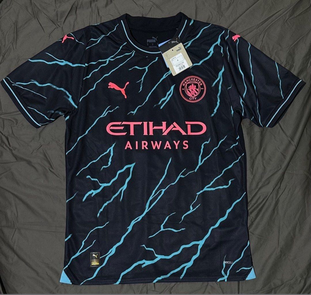 大碼Puma 特別版Manchester City 2023/24 Erling Haaland Black eye