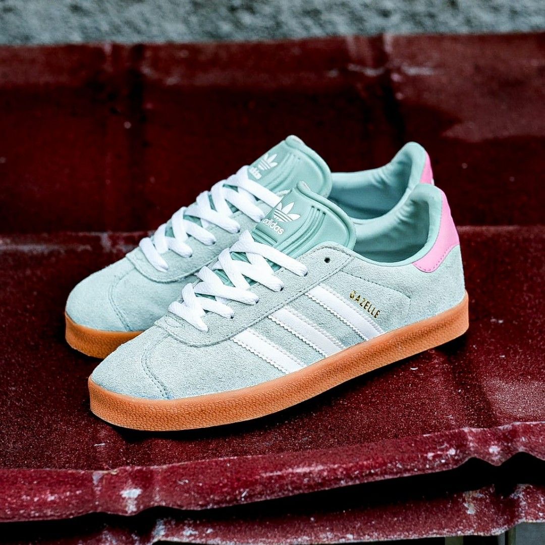 adidas gazelle silver green womens adidas Gazelle Hazy Green Off White Cloud White (Women's)  VALOR HYPE