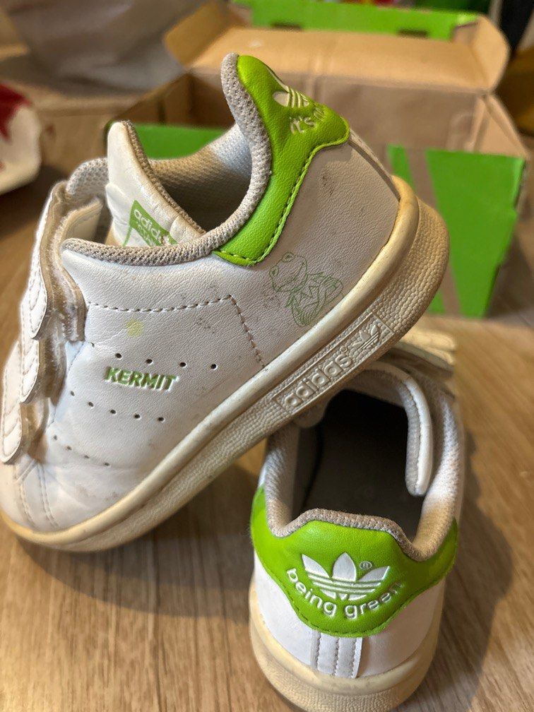 adidas gazelle silver green womens adidas Originals + Disney Stan Smith 'Kermit & Ms Piggy' main image 0