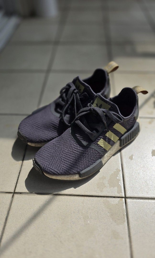 Adidas nmd r1 womens grey and gold cheap