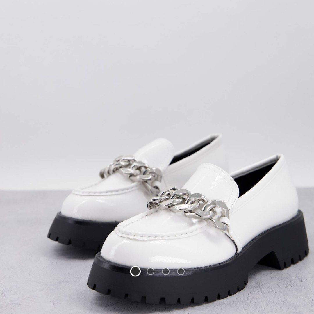 Chunky Loafers White Croc Loafers Jo Mercer Unity Loafers Bone