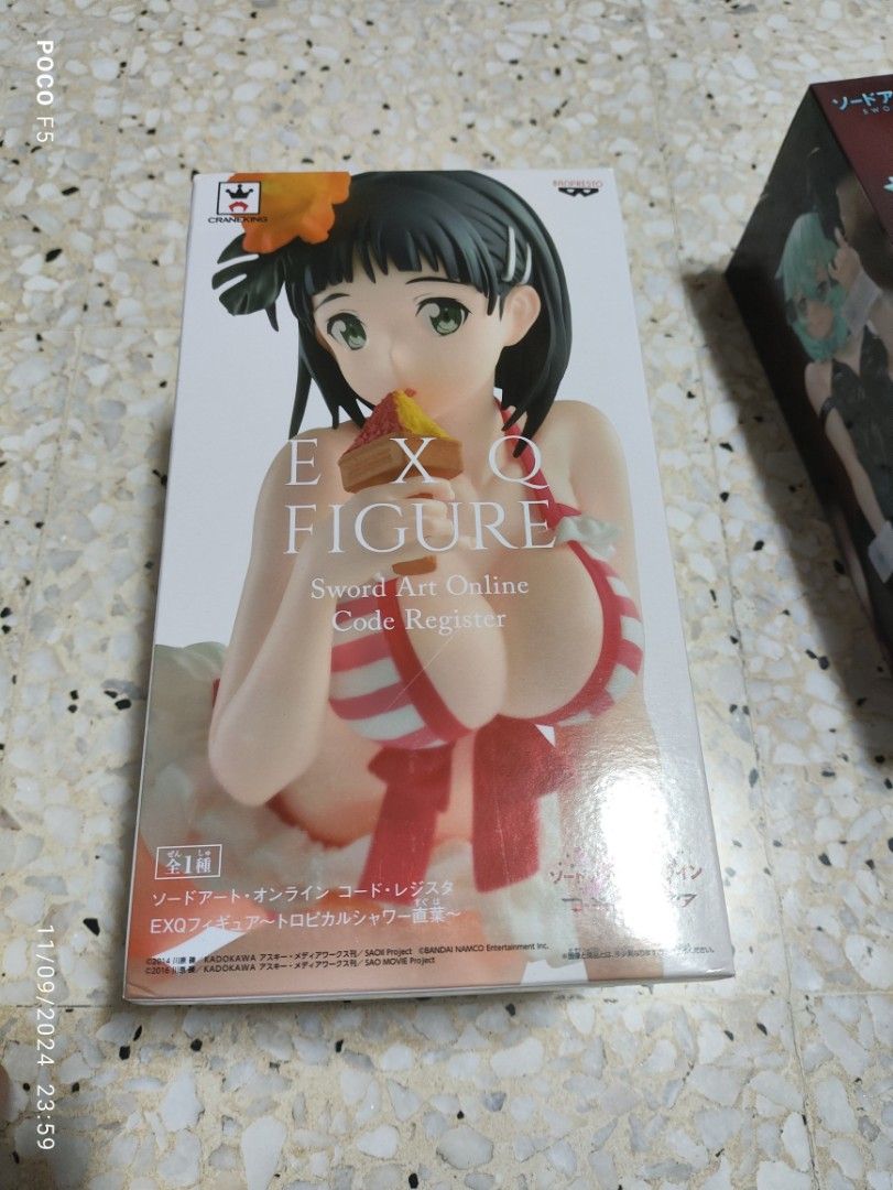 Banpresto EXQ Sword Art Online Memory Defrag LEAFA Suguha Anime Figure Figurine Statue Kuji DXF Grandista Aniplex Artfx Kotobukiya POP Megahouse Figuarts Banpresto Furyu Taito Exq Bicute (Category: Toy Figures) located in Singapore. Submitted by ravicollectibles (Listing ID 1335527395, Image 1). Description: .