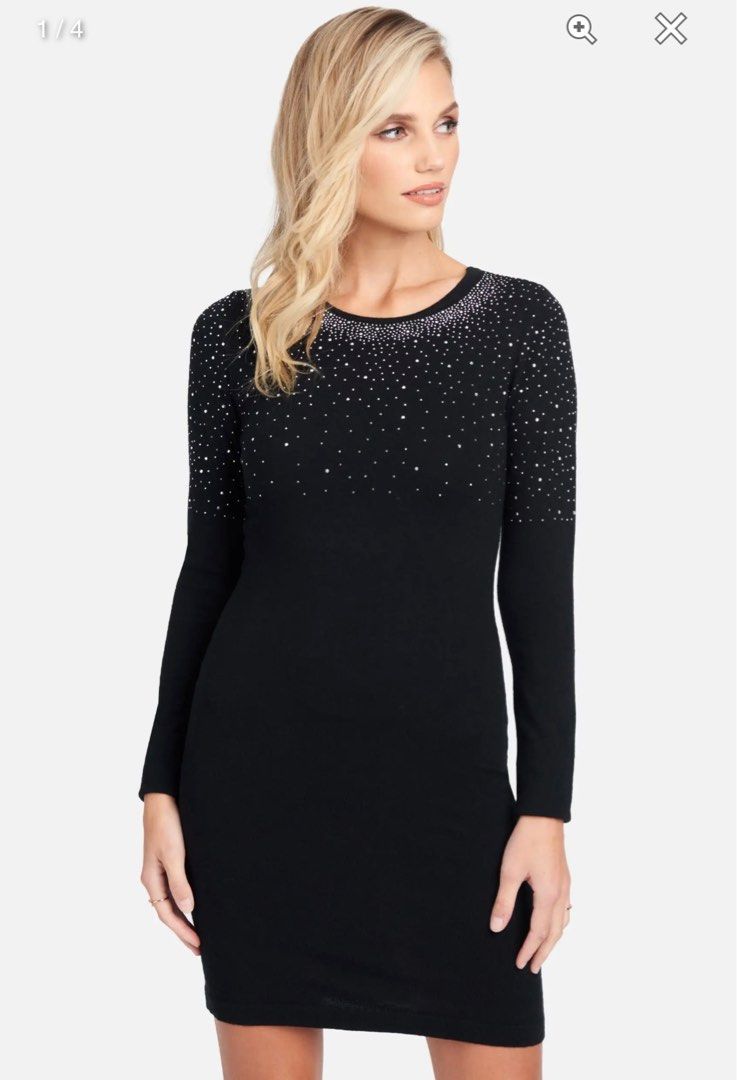 bebe black sweater dress Buy bebe Women All Day Tiered Ruffles Sweater Dress - Dresses for Women 18852414