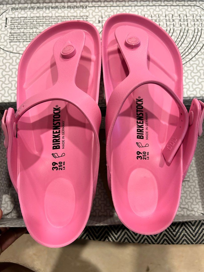 Birkenstock Gizeh Plastic Baby Pink (Ladies), Women's Fashion