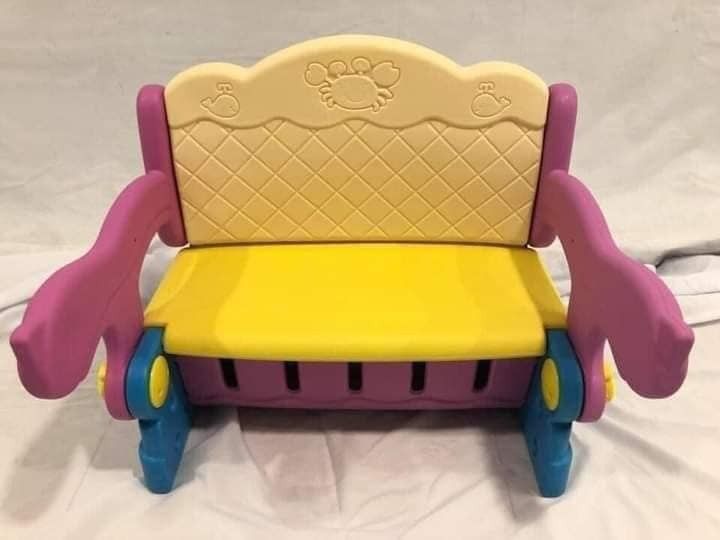 Bisen Study table Multifunctional Table For Kids Table / Chair / Storage / Bench (Category: Kids Tables & Chairs) located in Caloocan City. Submitted by lhaurodi1972 (Listing ID 1335603062, Image 3). Description: 3 in 1 Multi functional Chair/Storage/Study Table Green and Pink PLEASE NOTE THAT THE GREEN ALSO HAVE SOME PINK PARTS ON IT. 3 in 1 Bench/Desk/Storage For Ages 2 to 8 years of age on hand ready for shipping Please read it in detail befor