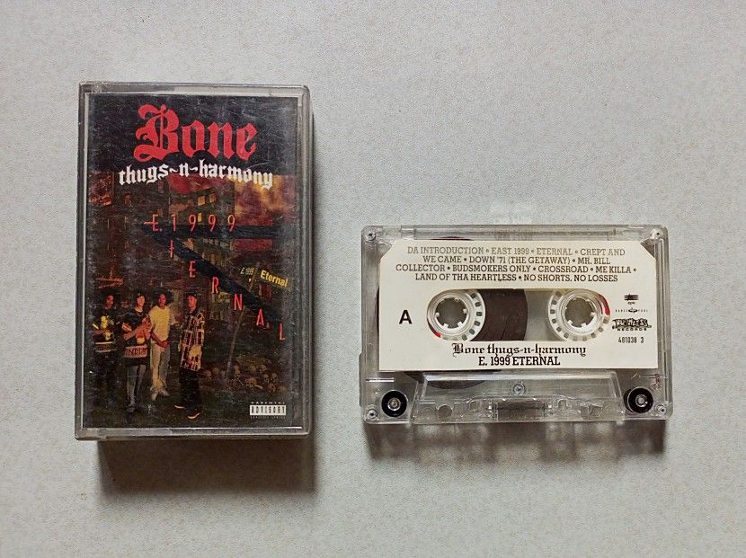 BONE THUGS -N- HARMONY - E. 1999 ETERNAL ( CASSETTE ) (Category: CDs & DVDs) located in Makati City. Submitted by KAMUSIKATAYO (Listing ID 1335431712, Image 1). Description: PRE OWNED VERY GOOD CONDITION.