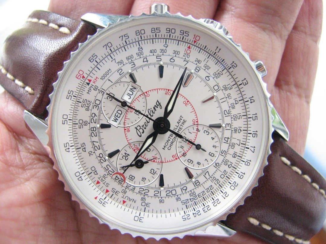 BREITLING Montbrillant Datora A21330 Watch (Category: Luxury Watches) located in Manila. Submitted by Mr.FunTIMEsTICK (Listing ID 1335537876, Image 2). Description: FOR SALE: STILL FRESH and LIKE NEW! BREITLING Montbrillant Datora A21330 Watch Automatic Chronometer Chronograph Movement Watch and pouch Breitling 21 Chronometer Movement Model/Reference # : A21330 With Chronograph Function With Monrh, Day and Date Function With 24 hour indicator fun