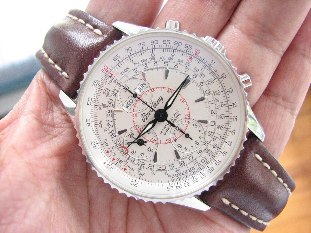 BREITLING Montbrillant Datora A21330 Watch (Category: Luxury Watches) located in Manila. Submitted by Mr.FunTIMEsTICK (Listing ID 1335537876, Image 3). Description: FOR SALE: STILL FRESH and LIKE NEW! BREITLING Montbrillant Datora A21330 Watch Automatic Chronometer Chronograph Movement Watch and pouch Breitling 21 Chronometer Movement Model/Reference # : A21330 With Chronograph Function With Monrh, Day and Date Function With 24 hour indicator fun