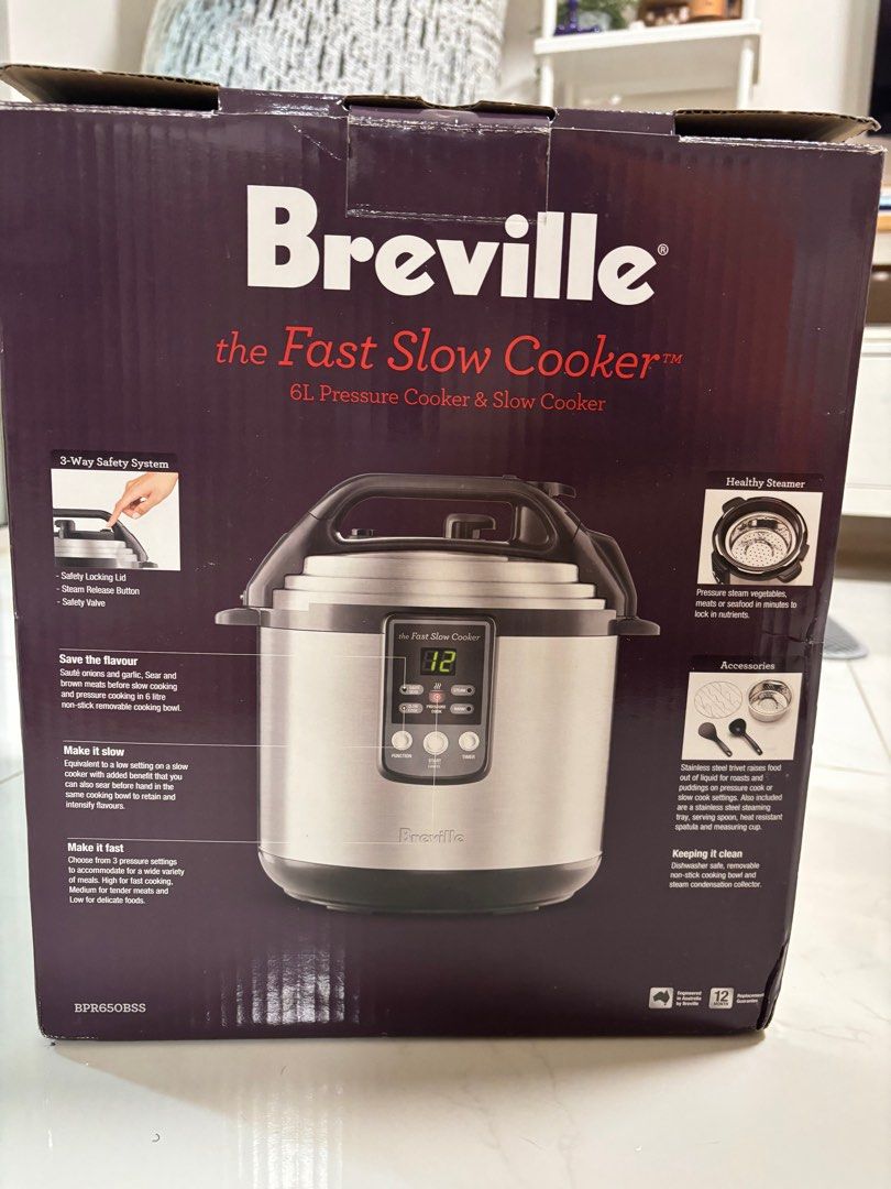 Breville Slow Fast Pressure Cooker Multifunction TV Home Appliances Kitchen Appliances Cookers on Carousell