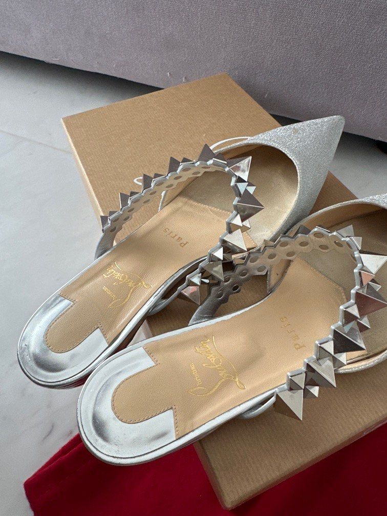 Christian Louboutin Spike Flats Women s Fashion Footwear Flats on Carousell