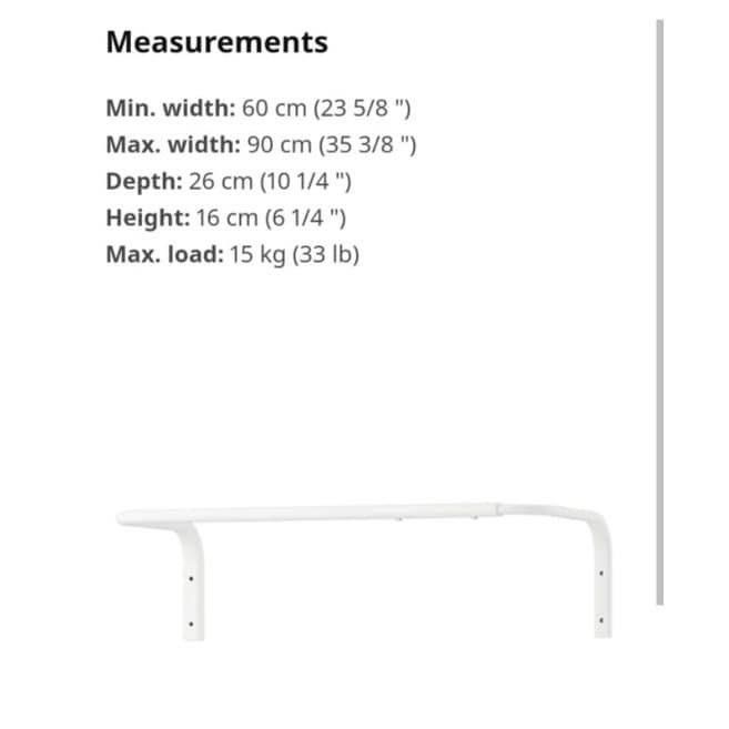 Clothes Bar (Category: Announcements) located in Batangas. Submitted by trish.closet (Listing ID 1335434504, Image 2). Description: Clothes Bar New (1pc) (60cm to 90cm na-aadjust ang haba) Pwede sa shop, pwede rin sa room or restroom. Payment first, No COD Shipping thru J&T.