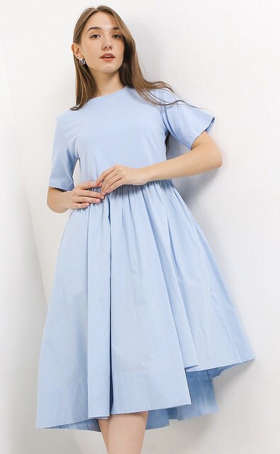 Baby Blue Poplin Dress main image 1