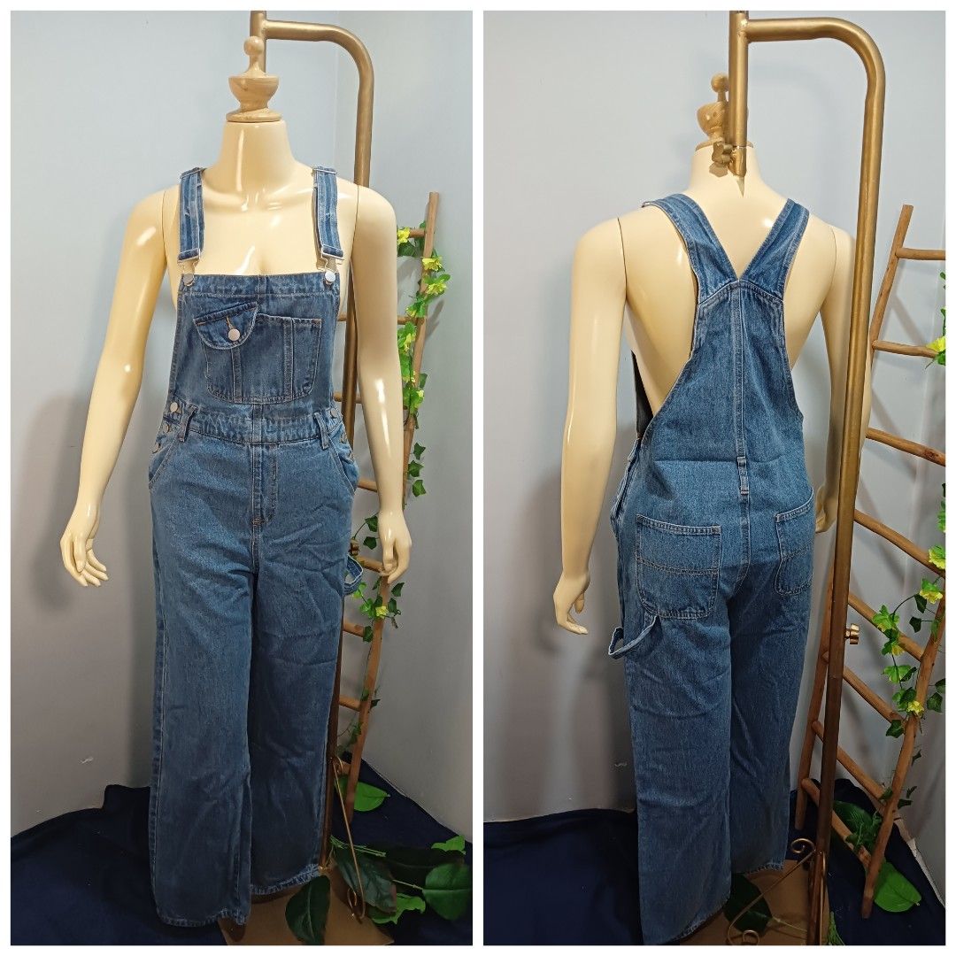 Denim Jumper Pants Overalls Casual Medium Women s Fashion Dresses Sets Jumpsuits on Carousell