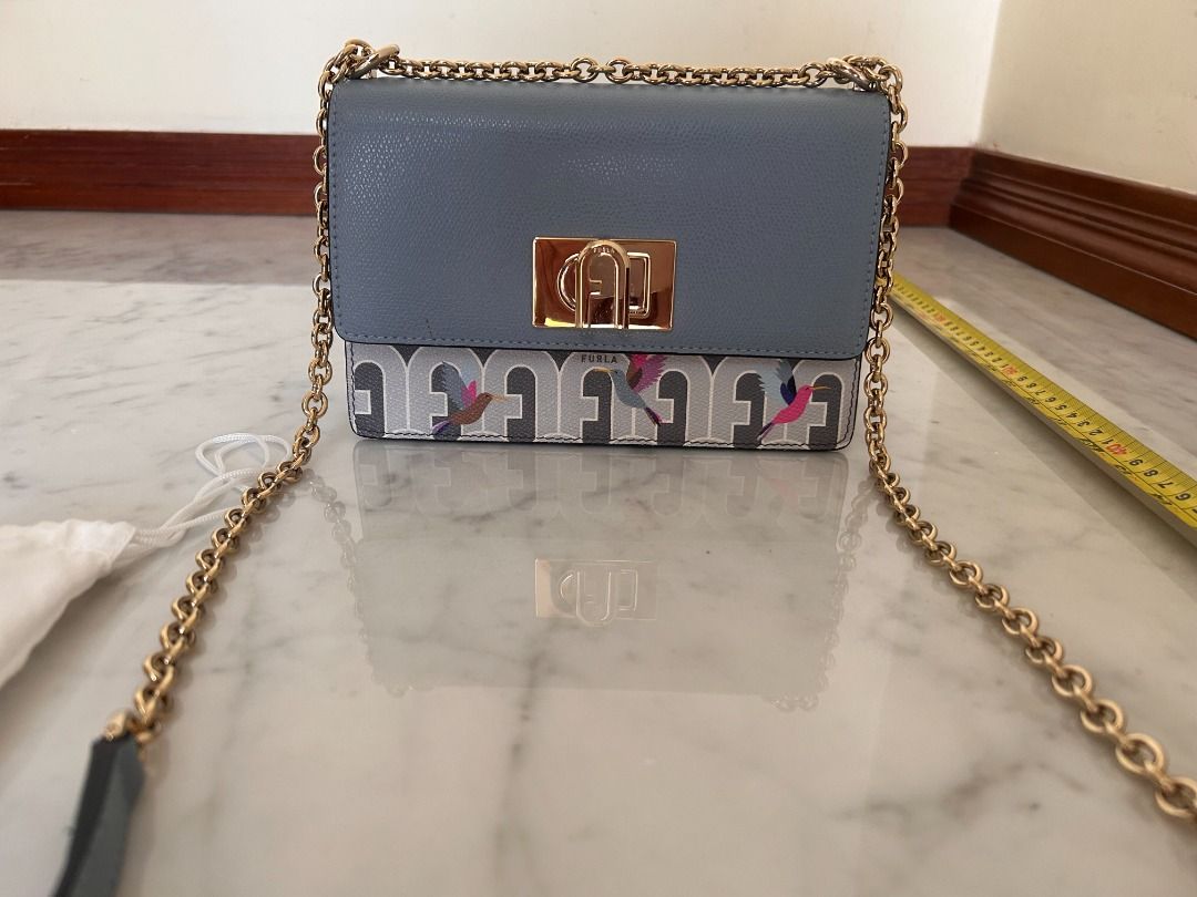 Furla leather metropolis bag with whimsical bird prints Women s Fashion Bags Wallets Shoulder Bags on Carousell