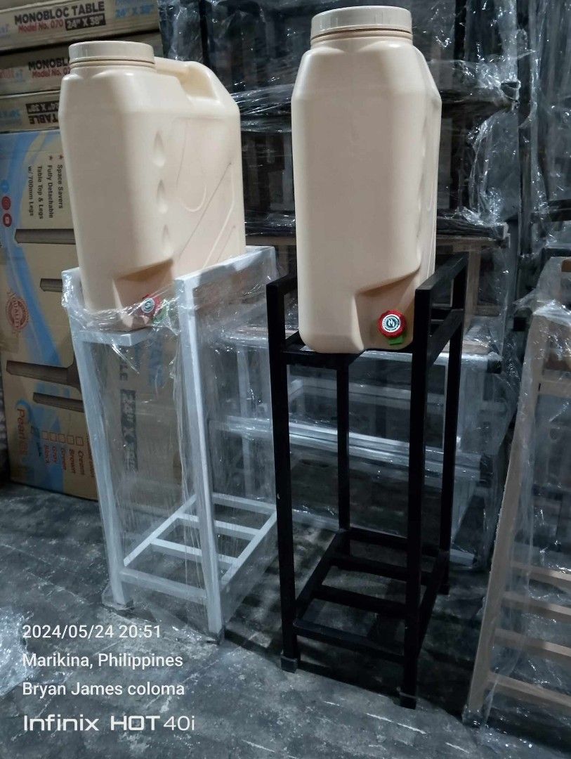 GALLON RACK with free gallon (Category: Water Purifiers & Dispensers) located in Antipolo. Submitted by mgrace0920 (Listing ID 1335494033, Image 2). Description: GALLON RACK with free gallon 3layer 1100php 2layer 950 php (white / khaki) Gallon only 199php.