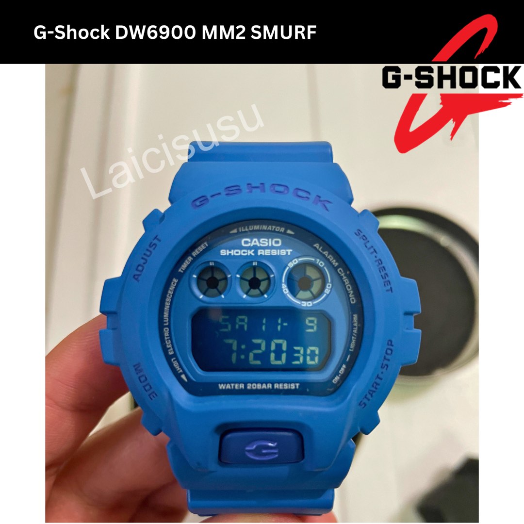 G Shock DW6900 MM2 SMURF