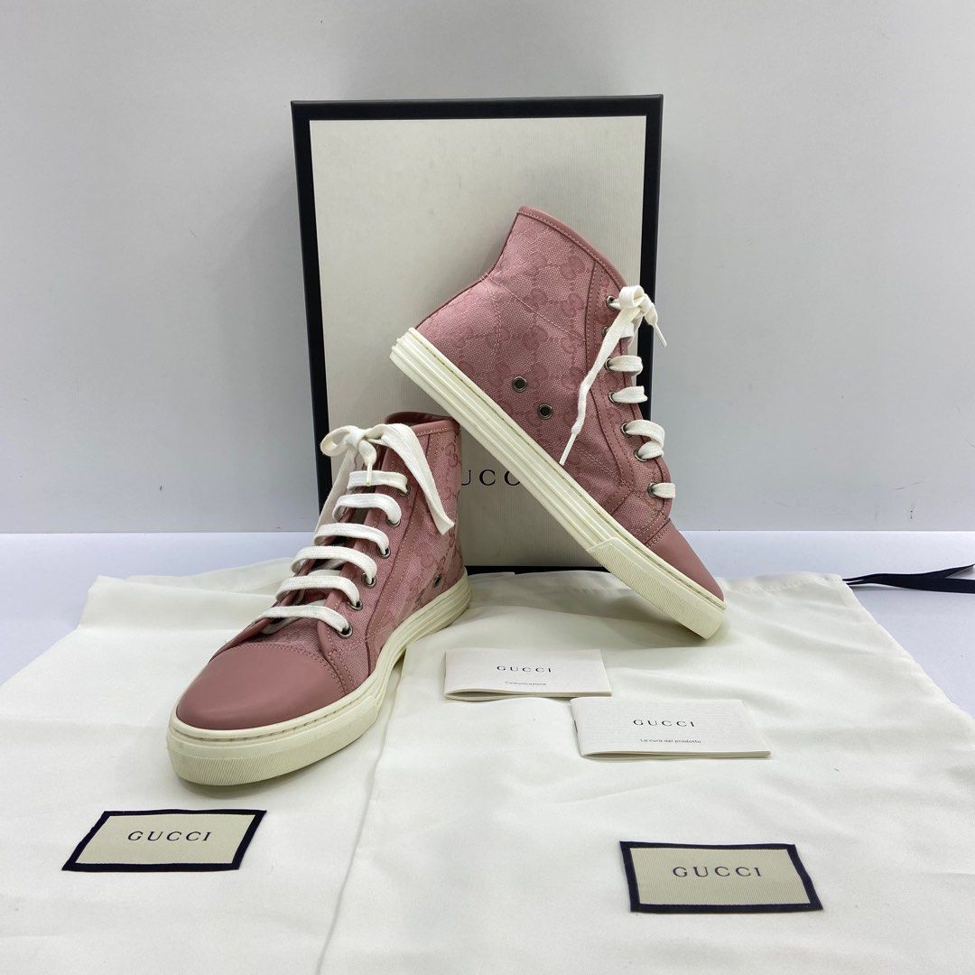 GUCCI 426186 HIGH CUT CANVAS 36.5 SNEAKERS 247060819