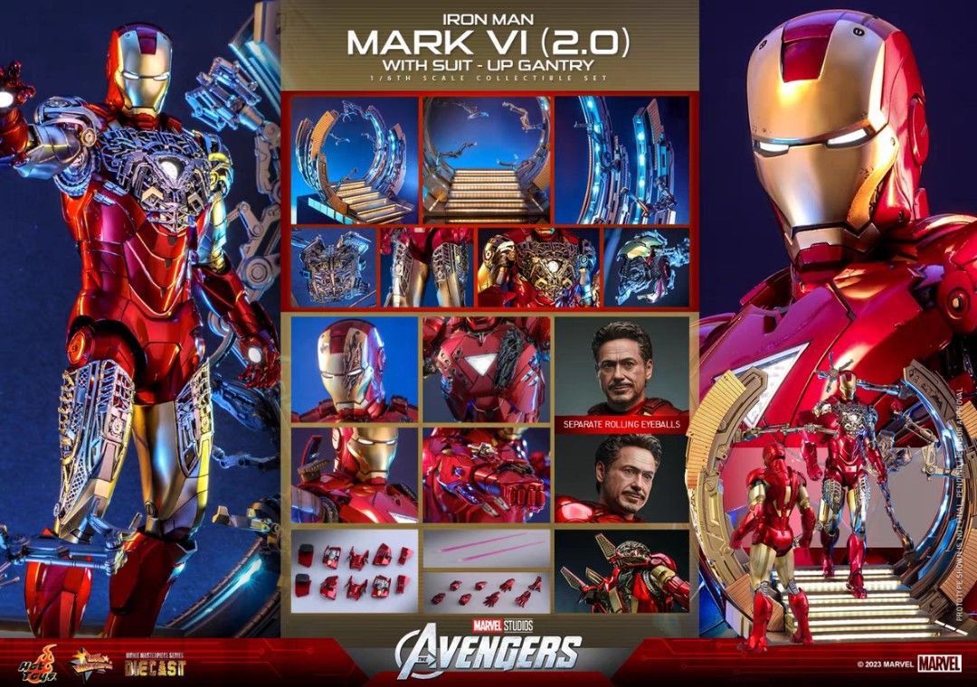 Hottoys mms688 Ironman mk6 suit up mms688d53 Carousell